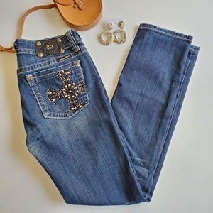 Miss Me Skinny Low Rise Denim Jeans Stonewood 29